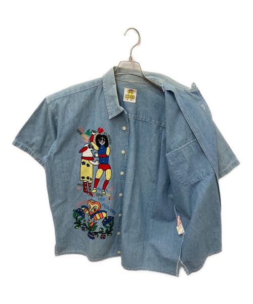 Hysteric Glamour（ヒステリックグラマー）Hysteric Glamour (ヒステリックグラマー) デニムワッペンシャツ ブルー サイズ:FREEの古着・服飾アイテム