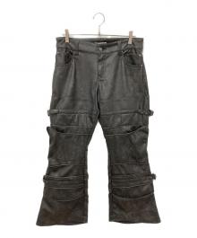 Jaded London（ジェイデッドロンドン）の古着「Moto Drift Bootcut Trousers」｜ブラック