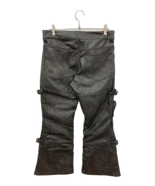 Jaded London（ジェイデッドロンドン）Jaded London (ジェイデッドロンドン) Moto Drift Bootcut Trousers ブラック サイズ:34の古着・服飾アイテム
