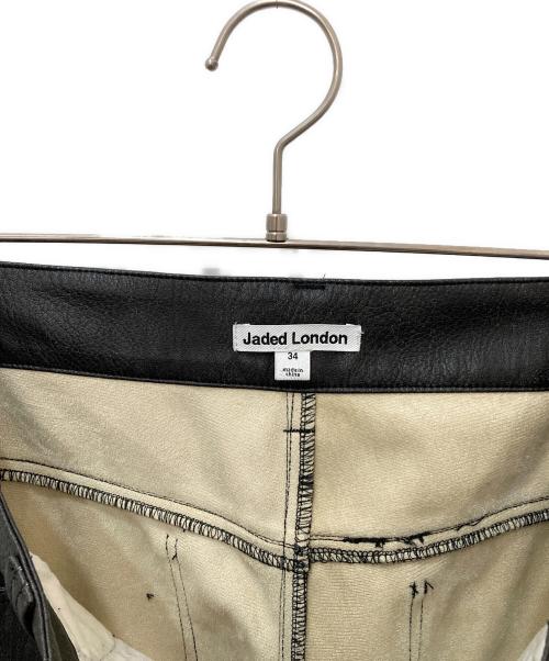 Jaded London（ジェイデッドロンドン）Jaded London (ジェイデッドロンドン) Moto Drift Bootcut Trousers ブラック サイズ:34の古着・服飾アイテム