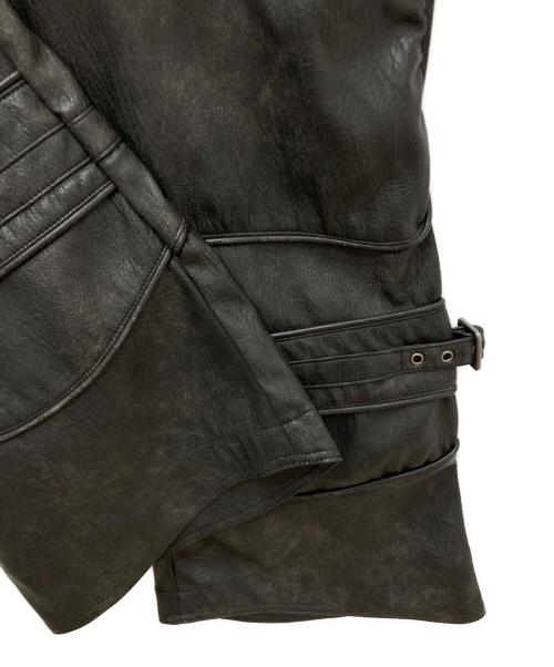 Jaded London（ジェイデッドロンドン）Jaded London (ジェイデッドロンドン) Moto Drift Bootcut Trousers ブラック サイズ:34の古着・服飾アイテム
