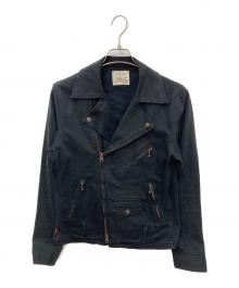 LEVI'S（リーバイス）の古着「デニムライダースジャケット」｜ブラック