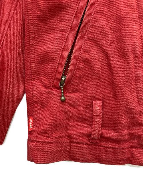 LEVI'S（リーバイス）LEVI'S (リーバイス) デニムライダースジャケット レッド サイズ:Mの古着・服飾アイテム
