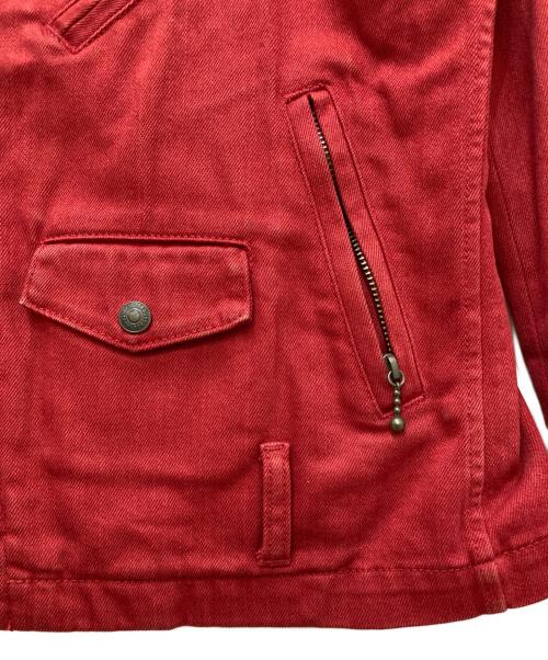 LEVI'S（リーバイス）LEVI'S (リーバイス) デニムライダースジャケット レッド サイズ:Mの古着・服飾アイテム