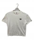 AAPE NOWエイエイプナウ）の古着「ラバーロゴＴシャツ」｜ホワイト