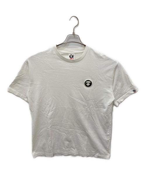 AAPE NOW（エイエイプナウ）AAPE NOW (エイエイプナウ) ラバーロゴＴシャツ ホワイト サイズ:Lの古着・服飾アイテム