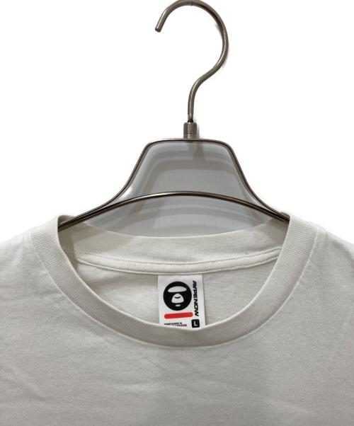 AAPE NOW（エイエイプナウ）AAPE NOW (エイエイプナウ) ラバーロゴＴシャツ ホワイト サイズ:Lの古着・服飾アイテム