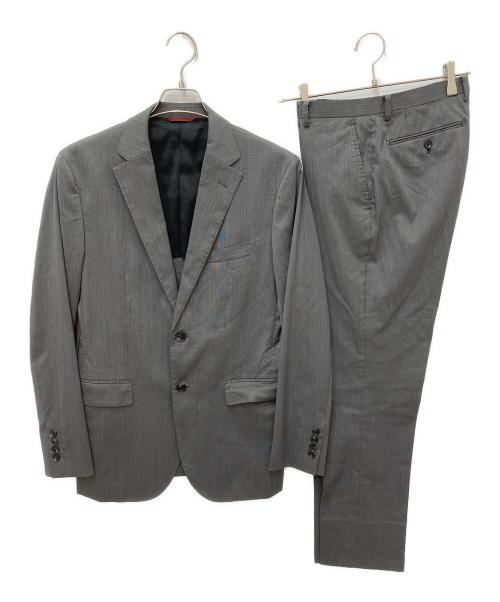 BLACK LABEL CRESTBRIDGE（ブラックレーベル クレストブリッジ）BLACK LABEL CRESTBRIDGE (ブラックレーベル クレストブリッジ) セットアップスーツ グレー サイズ:Lの古着・服飾アイテム