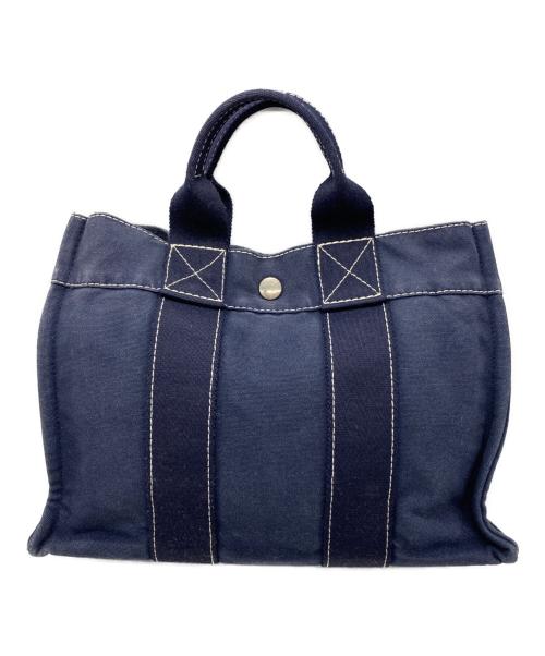 HERMES（エルメス）HERMES (エルメス) ドーヴィルPM　ハンドバッグ ネイビーの古着・服飾アイテム