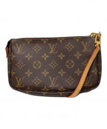 LOUIS VUITTON（ルイ ヴィトン）の古着「ショルダーポーチ　ポシェット・アクセソワール　モノグラム」｜ブラウン