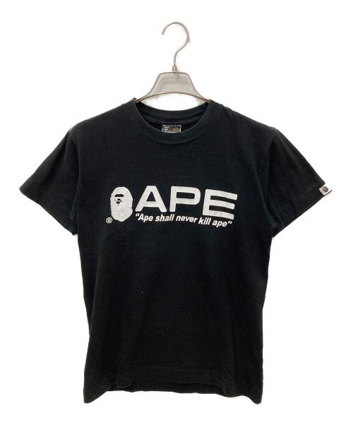 A BATHING APE（アベイシングエイプ）A BATHING APE (アベイシングエイプ) プリントTシャツ ブラック サイズ:Ｍの古着・服飾アイテム