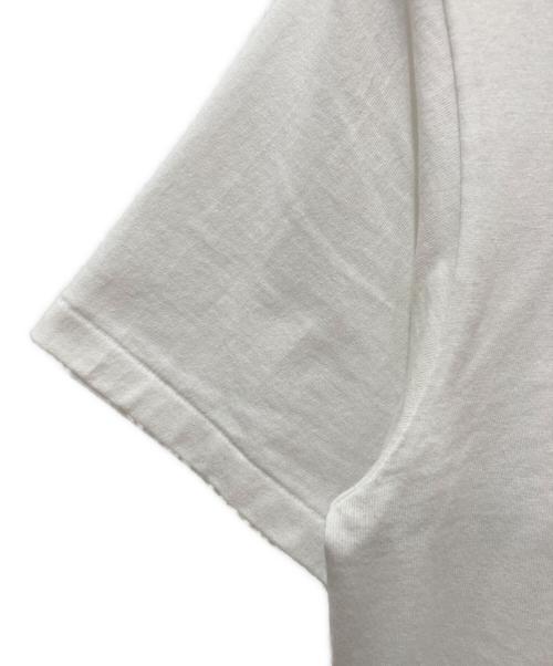 A BATHING APE（アベイシングエイプ）A BATHING APE (アベイシングエイプ) GLASS BEADS MILO ON BAPE TEE ホワイト サイズ:Lの古着・服飾アイテム