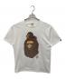 A BATHING APE（アベイシングエイプ）の古着「GLASS BEADS MILO ON BAPE TEE」｜ホワイト