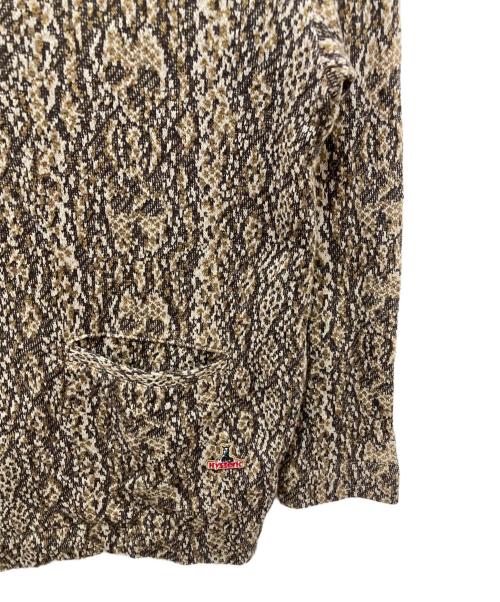 Hysteric Glamour（ヒステリックグラマー）Hysteric Glamour (ヒステリックグラマー) SPEAK NO EVILワッペン カーディガン ブラウン サイズ:Lの古着・服飾アイテム