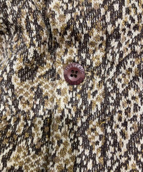 Hysteric Glamour（ヒステリックグラマー）Hysteric Glamour (ヒステリックグラマー) SPEAK NO EVILワッペン カーディガン ブラウン サイズ:Lの古着・服飾アイテム