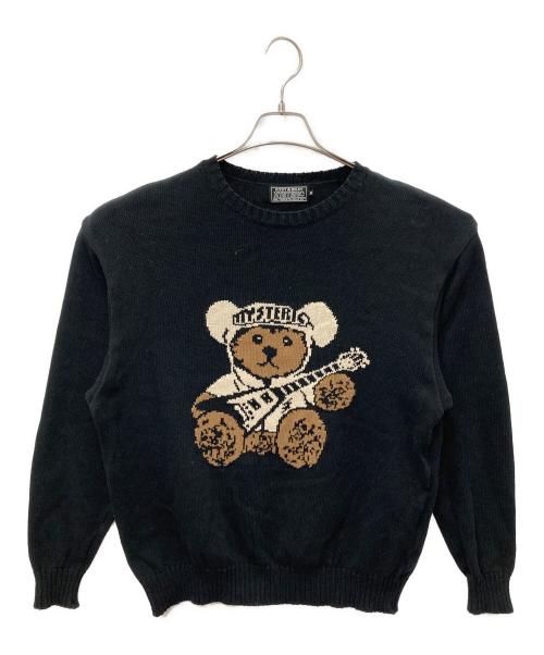 Hysteric Glamour（ヒステリックグラマー）Hysteric Glamour (ヒステリックグラマー) HYSTERIC TEDDY FLYING Vジャカード セーター　ヒステリックテディフライングVジャカードセーター ブラック サイズ:Mの古着・服飾アイテム