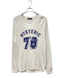 Hysteric Glamour（ヒステリックグラマー）の古着「NUMBER 76 Tシャツ　ロンT」｜ホワイト
