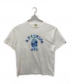 A BATHING APEアベイシングエイプ）の古着「ABC CAMO COLLEGE TEE」｜ホワイト