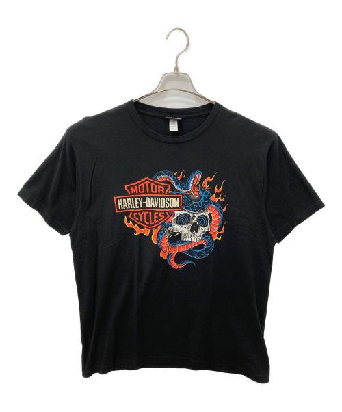 HARLEY-DAVIDSON（ハーレーダビッドソン）HARLEY-DAVIDSON (ハーレーダビッドソン) プリントTシャツ ブラック サイズ:XLの古着・服飾アイテム