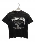 stussyステューシー）の古着「プリントTシャツ」｜ブラック