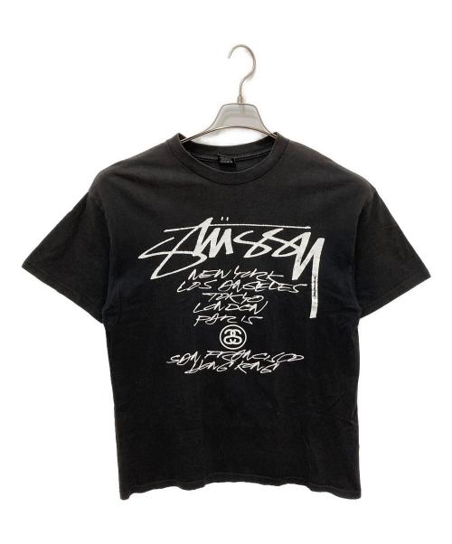 stussy（ステューシー）stussy (ステューシー) プリントTシャツ ブラック サイズ:Lの古着・服飾アイテム