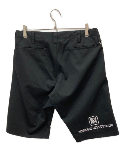 uniform experiment（ユニフォームエクスペリメント）uniform experiment (ユニフォームエクスペリメント) CUT OFF SHORTS　カットオフショートパンツ ブラック サイズ:3の古着・服飾アイテム