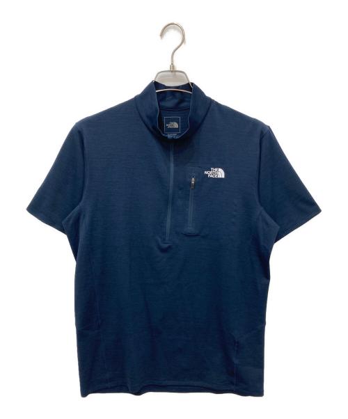 THE NORTH FACE（ザ ノース フェイス）THE NORTH FACE (ザ ノース フェイス) ショートスリーブフラッシュドライスリーディージップアップ ネイビー サイズ:Lの古着・服飾アイテム