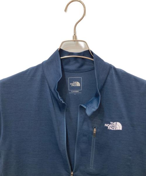 THE NORTH FACE（ザ ノース フェイス）THE NORTH FACE (ザ ノース フェイス) ショートスリーブフラッシュドライスリーディージップアップ ネイビー サイズ:Lの古着・服飾アイテム
