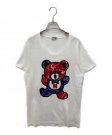 Hysteric Glamour（ヒステリックグラマー）の古着「BANDANA BEAR プリント ビッグTシャツ」｜ホワイト