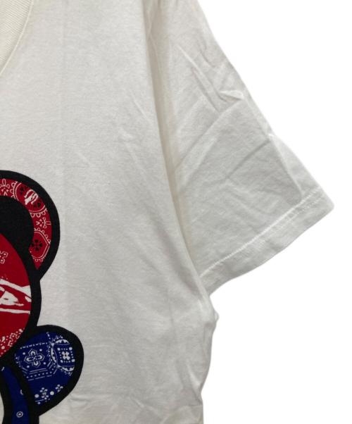 Hysteric Glamour（ヒステリックグラマー）Hysteric Glamour (ヒステリックグラマー) BANDANA BEAR プリント ビッグTシャツ ホワイト サイズ:FREEの古着・服飾アイテム