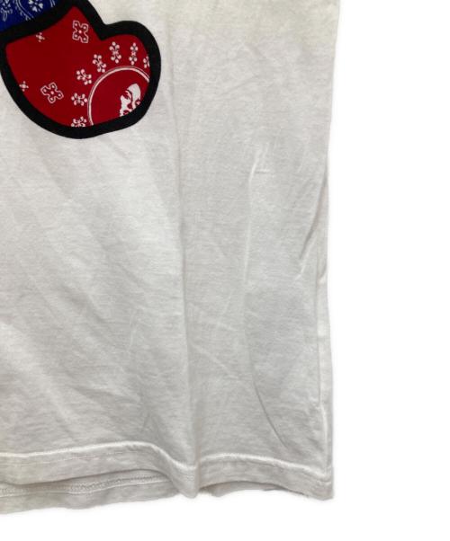 Hysteric Glamour（ヒステリックグラマー）Hysteric Glamour (ヒステリックグラマー) BANDANA BEAR プリント ビッグTシャツ ホワイト サイズ:FREEの古着・服飾アイテム