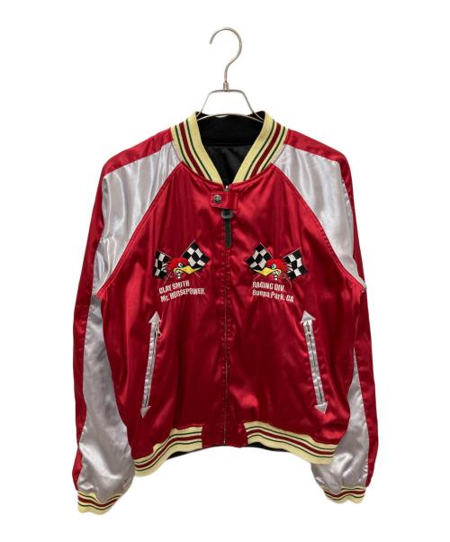 clay smith cams（クレイスミス）clay smith cams (クレイスミス) スカジャン ブラック×レッド サイズ:LLの古着・服飾アイテム