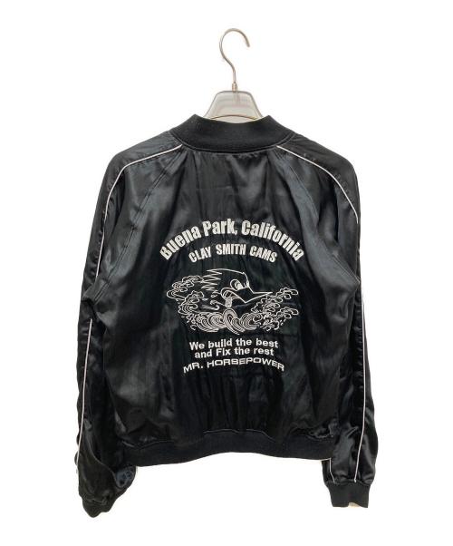 clay smith cams（クレイスミス）clay smith cams (クレイスミス) スカジャン ブラック×レッド サイズ:LLの古着・服飾アイテム