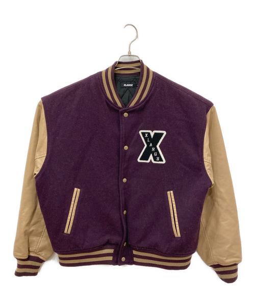 X-LARGE（エクストララージ）X-LARGE (エクストララージ) OG VARSITY JACKET パープル サイズ:Lの古着・服飾アイテム