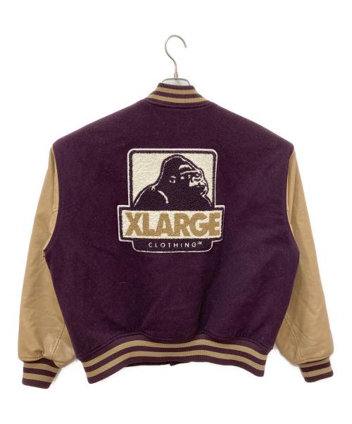 X-LARGE（エクストララージ）X-LARGE (エクストララージ) OG VARSITY JACKET パープル サイズ:Lの古着・服飾アイテム