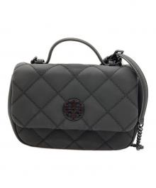 TORY BURCH（トリーバーチ）の古着「キルティングチェーンショルダーバッグ」｜ブラック