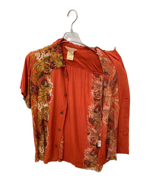 AVIREX（アヴィレックス）AVIREX (アヴィレックス) アロハシャツ オレンジ サイズ:Ｍの古着・服飾アイテム