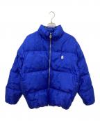 A BATHING APEアベイシングエイプ）の古着「TONAL SOLID CAMO PUFFER DOWN JACKET」｜ブルー