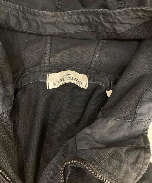 STONE ISLAND（ストーンアイランド）STONE ISLAND (ストーンアイランド) MULTI POCKET HOODED OVERSHIRT ブラック サイズ:XLの古着・服飾アイテム