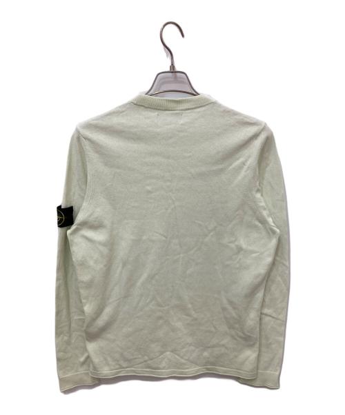 STONE ISLAND（ストーンアイランド）STONE ISLAND (ストーンアイランド) ハイゲージコットンソリッドクルーネックニット 黄緑 サイズ:Ｍの古着・服飾アイテム