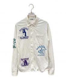 Hysteric Glamour（ヒステリックグラマー）の古着「ガールプリントボタンダウンシャツ」｜ホワイト