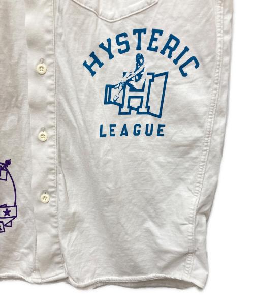 Hysteric Glamour（ヒステリックグラマー）Hysteric Glamour (ヒステリックグラマー) ガールプリントボタンダウンシャツ ホワイト サイズ:Sの古着・服飾アイテム