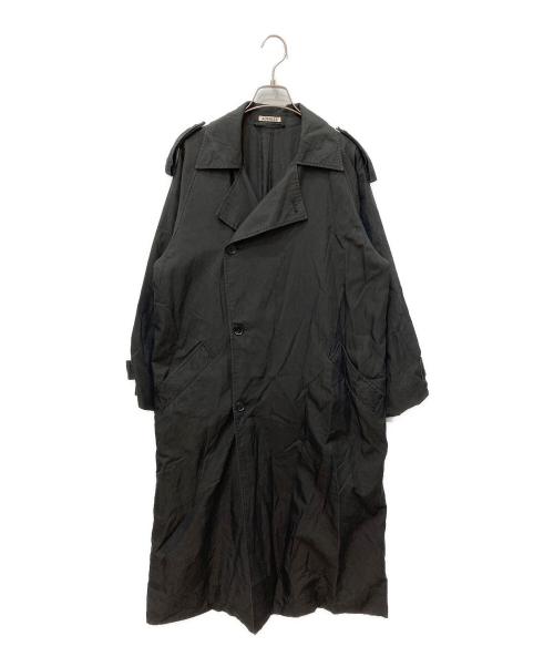 AURALEE（オーラリー）AURALEE (オーラリー) WASHED FINX CUPRO TWILL LONG COAT ブラックの古着・服飾アイテム