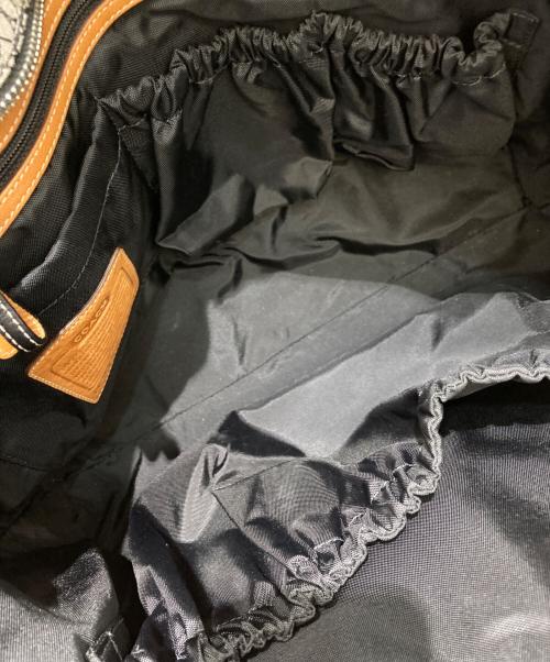 COACH（コーチ）COACH (コーチ) ミニシグネチャートートバッグ ブラック×グレーの古着・服飾アイテム