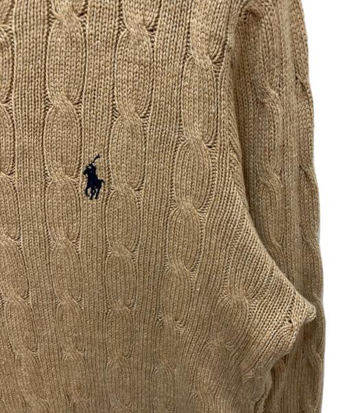 RALPH LAUREN（ラルフローレン）RALPH LAUREN (ラルフローレン) シルクケーブルニット ベージュ サイズ:Ｌの古着・服飾アイテム