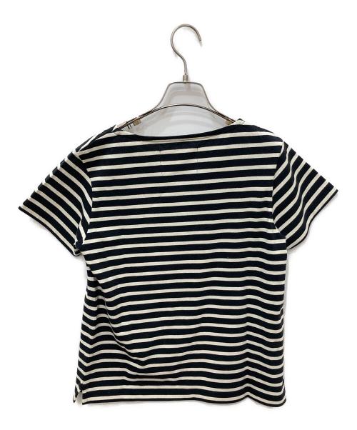 MHL（エムエイチエル）MHL (エムエイチエル) 半袖カットソー ホワイト×ブラック サイズ:2の古着・服飾アイテム