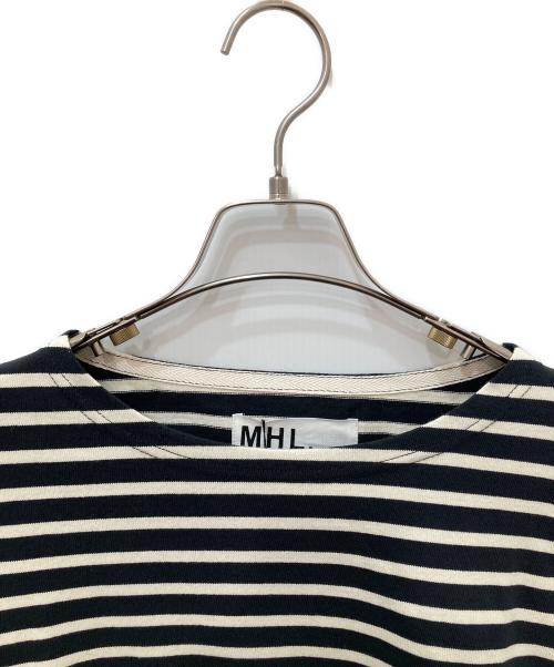 MHL（エムエイチエル）MHL (エムエイチエル) 半袖カットソー ホワイト×ブラック サイズ:2の古着・服飾アイテム