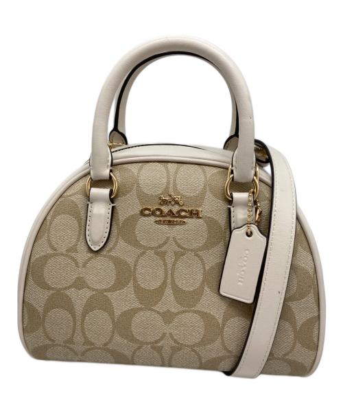 COACH（コーチ）COACH (コーチ) シドニー サッチェル シグネチャー キャンバス ホワイトの古着・服飾アイテム
