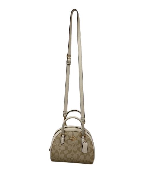 COACH（コーチ）COACH (コーチ) シドニー サッチェル シグネチャー キャンバス ホワイトの古着・服飾アイテム