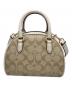 COACH (コーチ) シドニー サッチェル シグネチャー キャンバス ホワイト：12000円